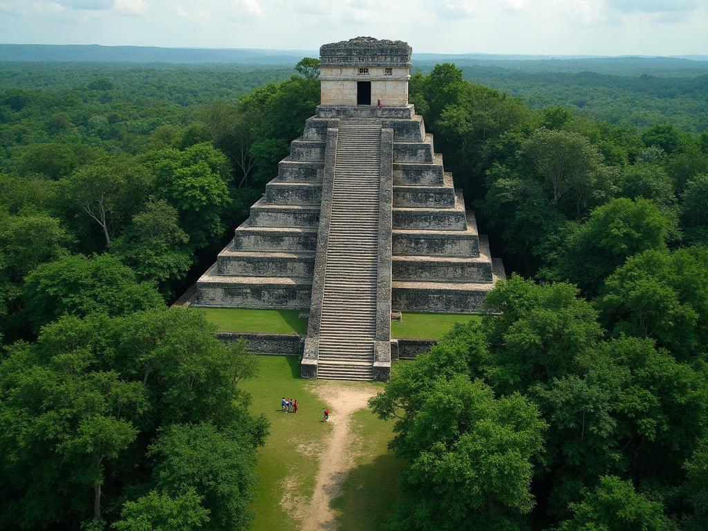 Nohoch Mul en Cobá rodeada de selva