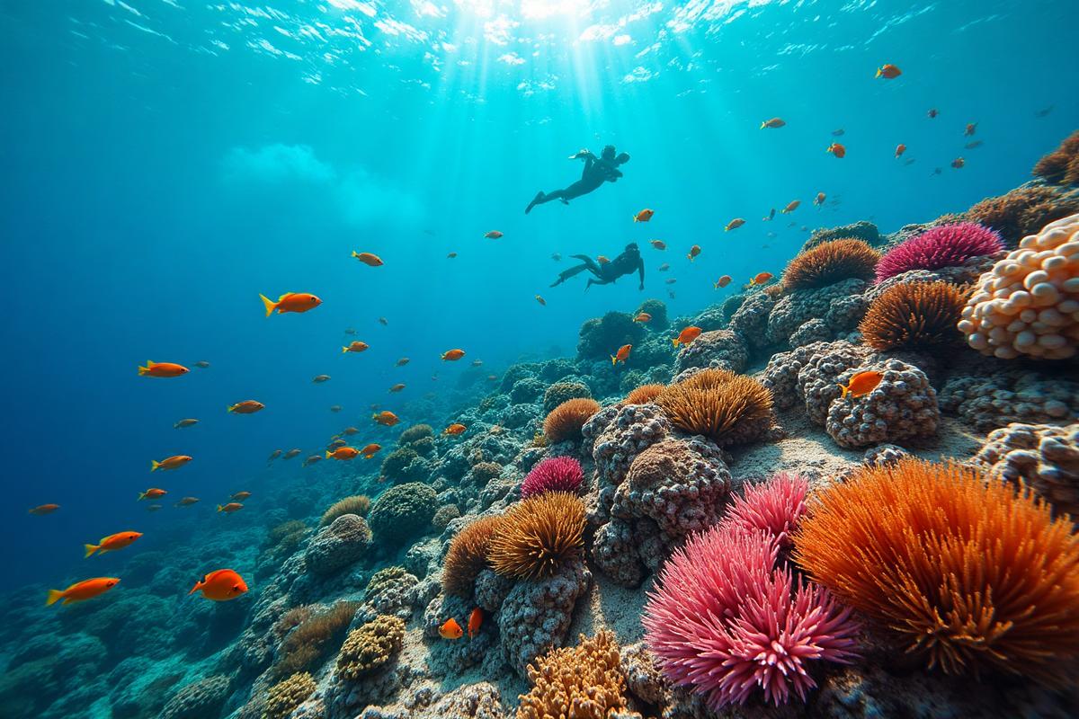 Vibrant coral reef in Cozumel