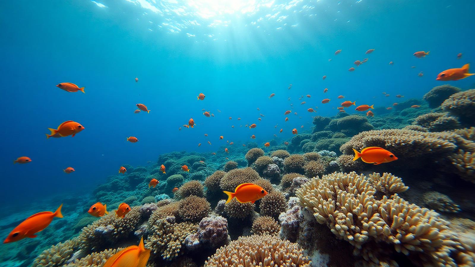 Underwater scene in Cozumel