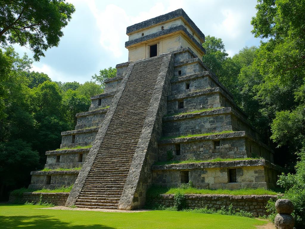 Uxmal Pyramid of the Magician with Puuc architectural style